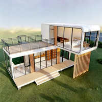Cabine conteneur préfabriquée commerciale résistante aux intempéries et respirante, maison modulaire écologique mobile, villa moderne, bureau à domicile, chambre