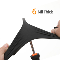 Gants jetables en nitrile noir épaisseur 4/5/6mil anti-utilisation de salle blanche chimique de qualité alimentaire sans poudre sans latex texturé