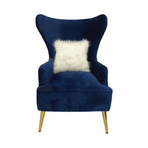 Contemporain de luxe fauteuil de <span class=keywords><strong>velours</strong></span> pour chambre d'aile française <span class=keywords><strong>haut</strong></span> bras <span class=keywords><strong>chaise</strong></span> avec <span class=keywords><strong>dossier</strong></span> <span class=keywords><strong>chaise</strong></span> de loisirs moderne - Product Image 1