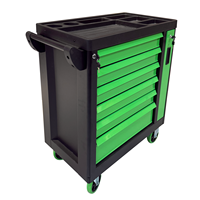 Chariot de rangement métallique robuste avec plateau en bois, roues pivotantes, capacité de charge 300 kg, 6 tiroirs, certifié GS, personnalisation OEM, outil