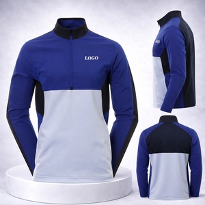 Manufacturers Clothing Custom Embroidered logo Quarter Zip <b>Pullover</b> 1/4 Zip <b>Jumpers</b> Golf Athletic Moisture Wicking Sweatshirt - Product Image 1