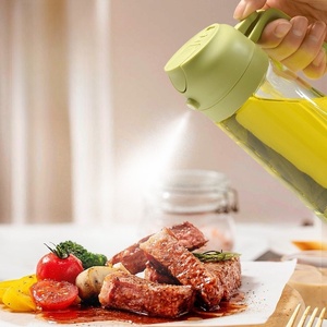 Bouteille pulvérisateur d'huile de cuisine double usage, anti-fuite, en verre, 2-en-1, pour la maison - Product Image 2