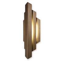 Applique murale LED de luxe en laiton style Art déco moderne, luminaire décoratif pour hôtel, couloir, chambre et entrée