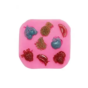 Hengya silicone chocolate mould with all kinds of tropical fruits shape. silicone sugar lace mould, 3D Fondant Mermaid Tail