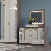 Ensembles de Chambre Complets en Bois Massif Taille Standard, Meubles de Chambre Modernes de Luxe avec Rangement et Hauteur Réglable pour Utilisation Hôtelière