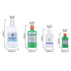 Bouteille de bain de bouche 500 ml en plastique PET transparente pour animaux de compagnie – Solution d'hygiène buccale pour une haleine fraîche - Product Image 1