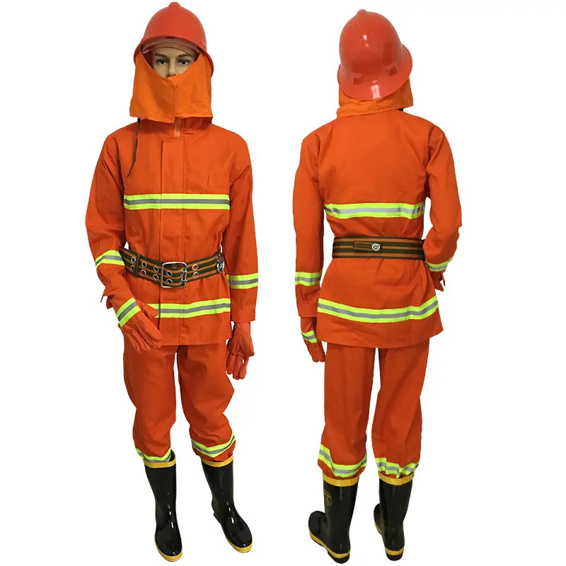 CE EN 469 certified firefighter clothing fire-proof fire fighting suit