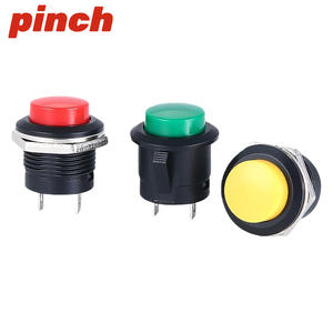 Interruptor de Botón Pulsador Pinch R13-507, Cabeza Redonda de 16 mm, Momentáneo, 2 Pines, Sin Bloqueo, Control Industrial - Product Image 1