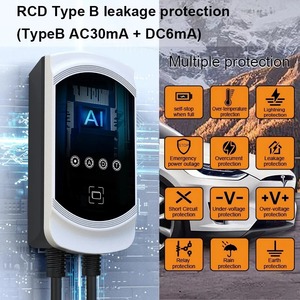 Chargeur mural pour véhicule électrique feyree 11 kW, connecteur Type 2, triphasé, courant réglable, minuterie, écran 2,8 pouces, recharge à domicile - Product Image 2