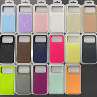 Coque magnétique en silicone liquide microfibre couleur personnalisée, MOQ 500, pour iPhone Samsung, compatible iPhone 18 17 16 15 14 13 12 Pro Max Plus