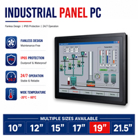 KINGONE Mini PC Industrial Todo en Uno de 12, 15, 17 y 19 Pulgadas, Tablet Industrial Resistente al Agua con Pantalla Táctil