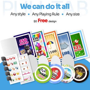2025 New Hot Pull <b>Card</b> OEM Paper Digital Printing Open <b>Cards</b> Double-sided Custom Pull Tab Tickets - Product Image 4