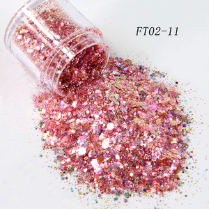 Paillettes en vrac « Larmes de Fée » roses, gros morceaux, pour fêtes, cosmétiques et décorations de festivals - Product Image 2