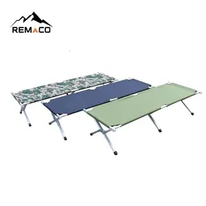 Folding Metal Iron Frame Camp Cot Catre Steel Frame Sleep Adjustable Chinese Foldable Single Outdoor Camping Bed