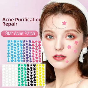 Parches Hidrocoloides para el Acné con Forma de Estrella, Coloridos e Invisibles, Absorbentes de Imperfecciones para la Piel del Rostro - Product Image 4