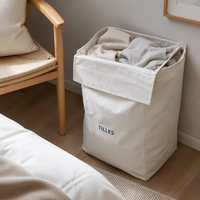 Sac à linge en toile de coton robuste et personnalisable, grande capacité, pliable, pour vêtements sales, idéal pour la maison et l'hôtel (vente en gros)