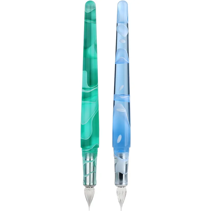 DELIKE-Multifunctional glass dip pen art flat-tip painting calligraphy pen slate English dip pen made in China