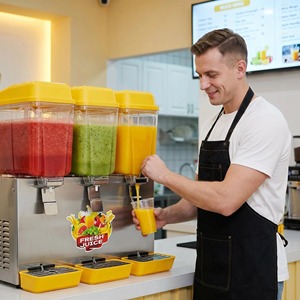 Distributeur de boissons froides multi-réservoirs 16L haute capacité, unité de service électrique à trois cylindres pour boissons aux fruits réfrigérées, idéal pour la restauration - Product Image 5