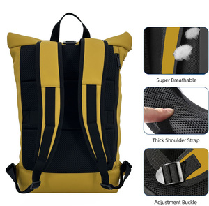 Zainetto Roll Top in pelle sintetica realizzato in fabbrica zaino da viaggio - Product Image 6