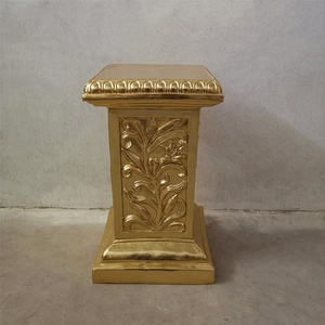 Pilier de mariage en fibre de verre, style européen classique, écologique, biodégradable, couleur or de luxe, ensemble de vases colonnes romaines, léger - Product Image 6