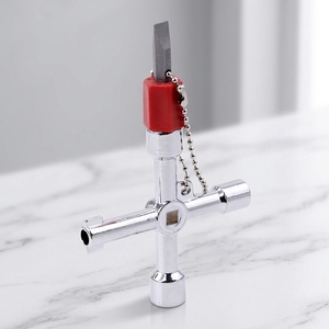 <span class=keywords><strong>Clé</strong></span> croisée universelle <span class=keywords><strong>pour</strong></span> <span class=keywords><strong>radiateur</strong></span> 4-en-1 <span class=keywords><strong>pour</strong></span> l'entretien des cvc et les réparations de plomberie - Product Image 5