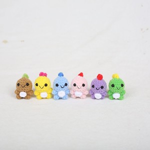 Porte-clés dinosaure <span class=keywords><strong>en</strong></span> crochet Amigurumi, fait main, <span class=keywords><strong>mini</strong></span> pendentif mignon, poupée dinosaure <span class=keywords><strong>en</strong></span> tricot, breloque pour sac à dos, porte-clés <span class=keywords><strong>en</strong></span> fil crocheté - Product Image 1
