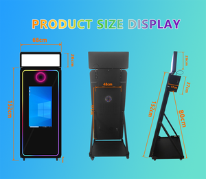 Machine de photomaton miroir 65 pouces avec écran tactile 43 pouces, photomaton portable à écran tactile, cadre LED magique pour selfie, kiosque - Product Image 6