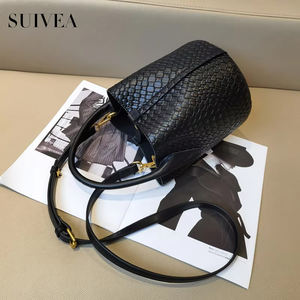 Mode fourre-tout seau sac nouveau Simple couleur Pure sac à bandoulière avancé sentiment cent sac à bandoulière - Product Image 3