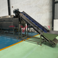 Energiebesparende continue mesh-band friteuse complete productielijn voor de verwerking van diepvriesgebakken voedsel