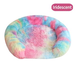 Venta caliente Donut suave cama redonda para mascotas gato perro cojín esponjoso largo felpa impermeable calmante cama para perro - Product Image 2