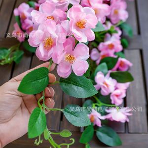 Guirnaldas de Flores de Cerezo Artificiales de 1.75M, Color Rosa Intenso, Flores de Seda para Decoraciones de Bodas al Aire Libre - Product Image 2