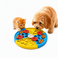 Jouet d'alimentation pour chien Pizza Dog Puzzle 3-en-1, distributeur de nourriture lente détachable, jeu interactif d'intelligence pour chien et chat, jouet d'enrichissement et de recherche de nourriture