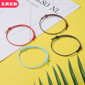 1.5mm coréenne cire corde semi-fini bricolage à la main bijoux accessoires tissé main corde couleur bonbon réglable Bracelet pour les femmes - Product Image 2