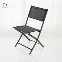 Chaise de jardin pliante portable pas chère en gros, en tissu maillé polyester avec cadre en aluminium