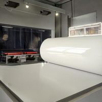 Film étirable rigide en PET blanc de qualité alimentaire, moulé par soufflage, pour la couverture de machines lourdes, bateaux, voitures et bâtiments, disponible en 26ft, 40ft, 50ft, 100m