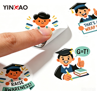 Pegatinas Adhesivas Impermeables Personalizadas, Pegatinas de Vinilo de Incentivo para Niños, Etiquetas de Rollo de Recompensa Motivacionales Positivas