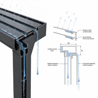 Grande pergola modulaire combinée en aluminium à lames orientables, auvent de jardin multi-colonnes à assemblage multiple
