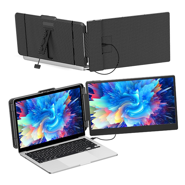 Portable 14-Inch 16:9 Gaming Monitor Laptop Extender 1080P IPS Type C Interface Backlit LCD Built-in Speaker 60Hz Business Use