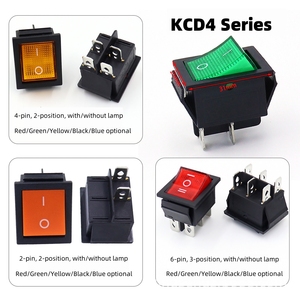 Interruptor Basculante KCD4 de Alta Corriente 20A, Contacto de Cobre Plateado, 2/3 Posiciones, 2/4/6 Pines con Luz, Interruptor de Alimentación 16A 250V AC - Product Image 4