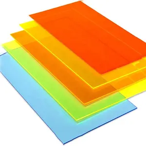 HUASHUAITE Fluorescent Opal Color Luminous Plastic 2mm to 50mm Uv Printed Acrylic Panel Acrylic Sheet