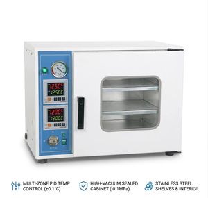 Four de séchage sous vide 25L 50L 90L 215L avec contrôle PID, chauffage indépendant, 250°C, pour laboratoire et usage industriel - Product Image 1