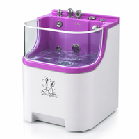 Baignoire SPA pour animaux de compagnie DPbathe, petite, à porte ouverte, en acrylique, avec fonction bain de lait à bulles d'ozone