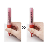 Stylo marqueur pour tableau blanc automatique rechargeable réutilisable avec encre de recharge multicolore