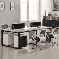 Mobilier de bureau en acier simple moderne 2 4 6 personnes bureau cloisons table poste de travail
