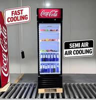 Réfrigérateur à boissons à porte simple, prix de gros, avec tube en cuivre et refroidissement par air, vitrine réfrigérée pour supermarché