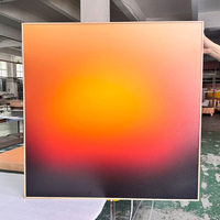 Panneau acrylique rétroéclairé à dégradé dynamique Cyber Aesthetic avec application Bluetooth pour smartphone, studio de diffusion en direct, art mural créatif