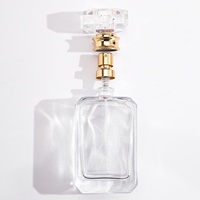 Flacon pulvérisateur en verre transparent plat pour parfum et cosmétiques, 30ml, 50ml, 100ml, échantillon, sous-flacon vide, emballage, fabricant, boîte en carton