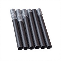 Tube en fibre de carbone extrudé vierge de haute qualité pour pièces de support de fuselage de modèles d'avions RC, d'avions planeurs et d'aéronefs