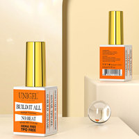 Gel UV/LED Constructeur Multifonction OEM/ODM en Gros, Faible Chaleur, Façonnable, 15ml, Non Toxique, Écologique, Facile à Dissoudre, Gel de Salon
