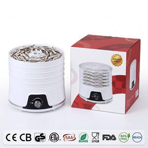 Deshidratador <span class=keywords><strong>de</strong></span> <span class=keywords><strong>Alimentos</strong></span> Mecánico <span class=keywords><strong>de</strong></span> 5 Bandejas Apilables, Libre <span class=keywords><strong>de</strong></span> BPA, con Perilla, Acero Inoxidable, Bajo Nivel <span class=keywords><strong>de</strong></span> Ruido, Tapa Transparente, Certificaciones CE, CB, ETL, SAA - Product Image 5